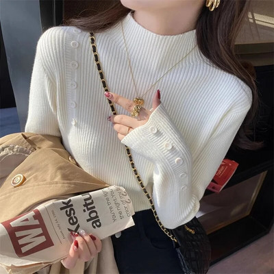 2024. Jesen Zima Novi ženski pulover Topli džemper od kašmira Široki gornji dio pletene donje majice s dolčevitom