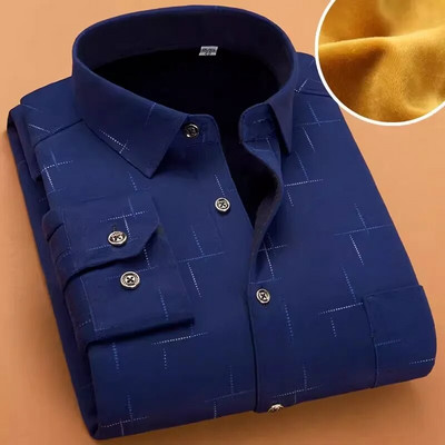 Rudens ziema Jauns ikdienas vīriešu modes krekls ar garām piedurknēm rūtains krekls biezs silts vīriešu ikdienas augstas kvalitātes mīksts liela izmēra krekls NS5825