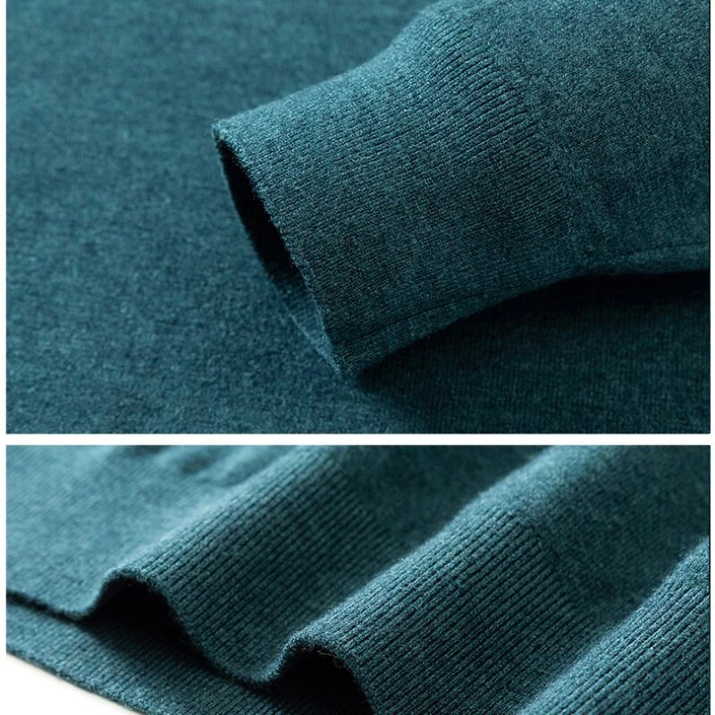 Vīriešu pavasara rudens vienkrāsains trikotāžas džemperis ar pusapkakli brīvi pieguļošs minimālistisks pamata krekls Moderns un vienkāršots pilsētas krekls