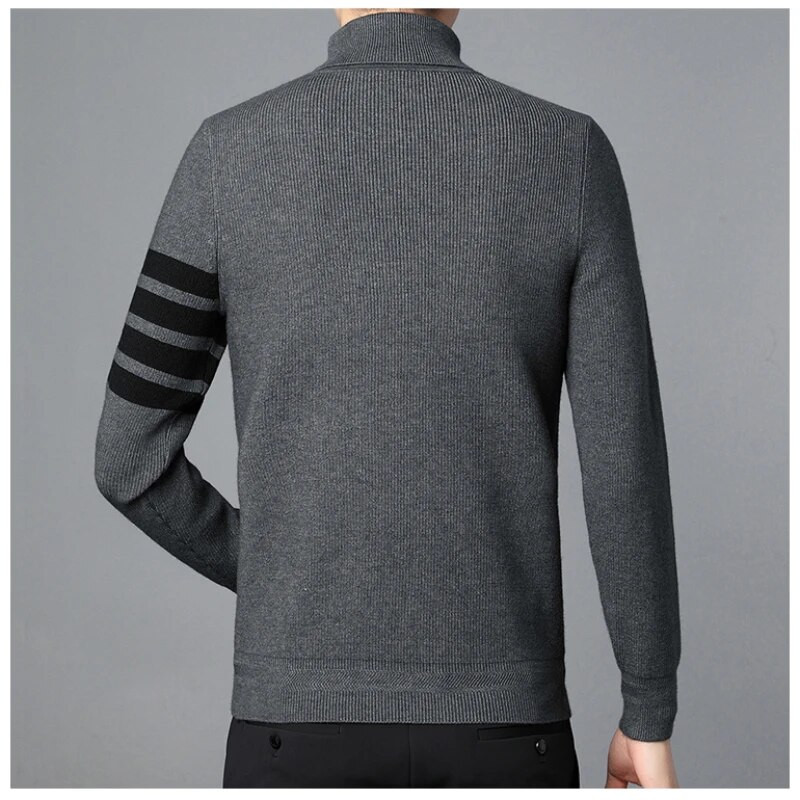 Vīriešu ziemas apģērbi trikotāžas džemperis ar augstu atloku brīvs jaunatnes mode Pilsētas Eiropas amerikāņu vienkārši Dienvidkorejas tendences džemperi