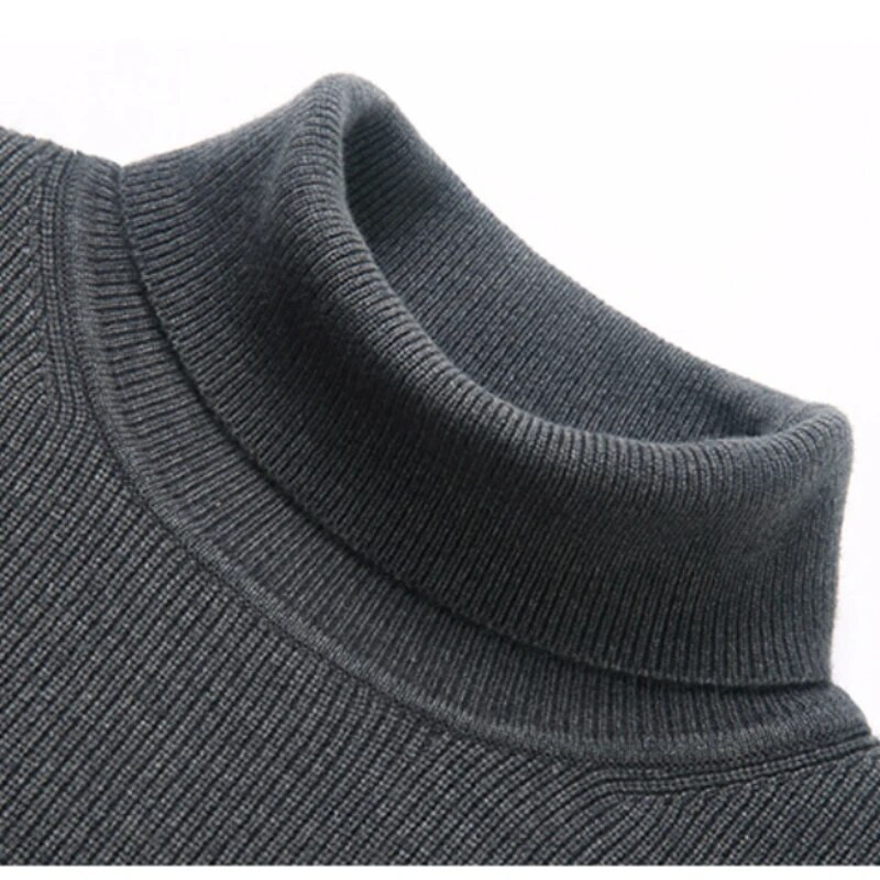Vīriešu ziemas apģērbi trikotāžas džemperis ar augstu atloku brīvs jaunatnes mode Pilsētas Eiropas amerikāņu vienkārši Dienvidkorejas tendences džemperi