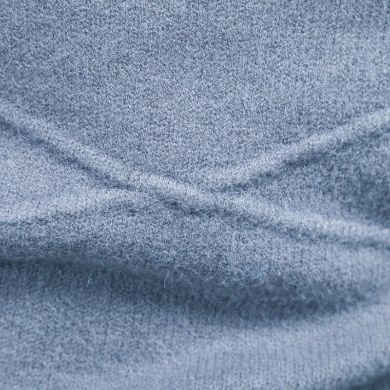 Vīriešu vilnas džemperis ar pusi apkakli vienkrāsains, ikdienas trikotāžas džemperi, klasiski šauri pieguļoši ikdienas zīmola trikotāžas džemperis - izmēri M-2XL