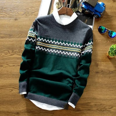 Streetwear Temperament Fashion Pattern Λεπτό πλεκτό πουλόβερ για καθημερινή χρήση
