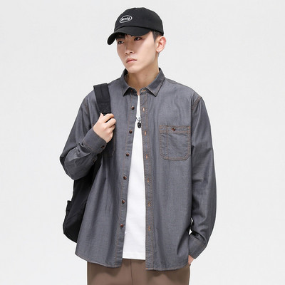 Férfi kockás pamut alkalmi ingek vékony szabású, hosszú ujjú, legombolt 2023-as divat Férfi munka Üzleti márka ing Chemise Homme