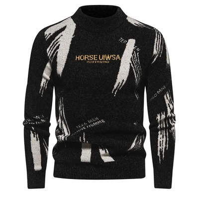 Vīriešu jauns ūdeļu imitācijas džemperis, mīksts un ērts, silts trikotāžas džemperis