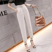 Άνοιξη Καλοκαίρι 2023 Νέο Κορεάτικο στυλ OL Γυναικείο επίσημο παντελόνι χαρέμι Τσέπες ψηλόμεσο Γυναικείο κομψό παντελόνι μέχρι τον αστράγαλο