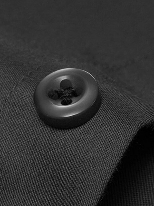 Modne klasične jednobojne košulje za muškarce Ljeto dugih rukava Osnovne poslovne košulje s otvorenim ovratnikom Muške ležerne uske košulje Chic Topovi