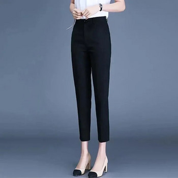 Γυναικείο Χακί Μαύρο Εργασία Pantalones Ανοιξιάτικο Ψηλόμεσο Skinny Pencil Παντελόνι Γυναικείο Γυναικείο Κοστούμι Κλασικό Παντελόνι Κομψό Κάπρι 85-91cm