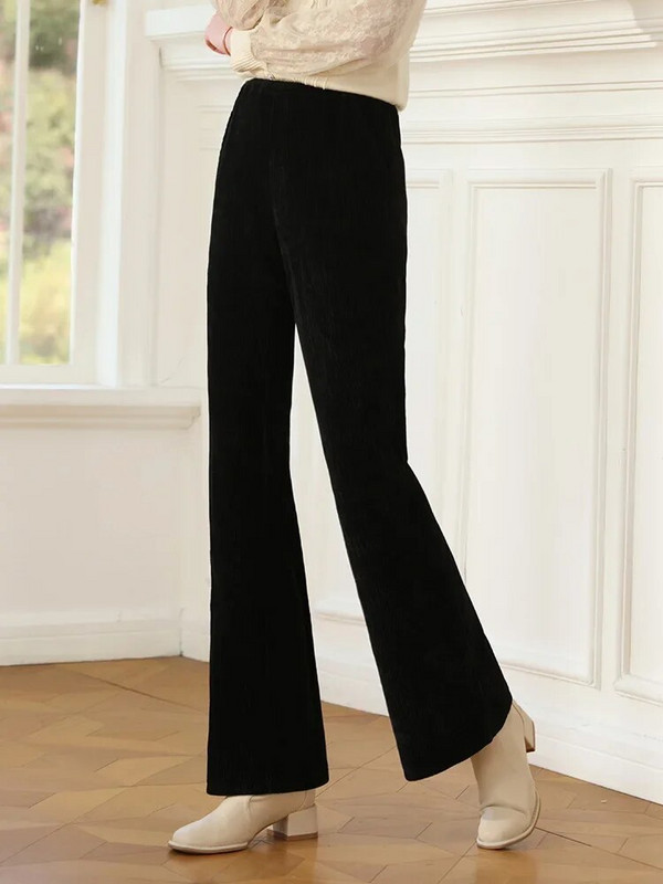 ES TICU JUMS Velvets, mikro ikdienas bikses sievietēm, 2023. gada ziema, jaunas biezas bikses, sieviešu korejiešu versija, 2234045422