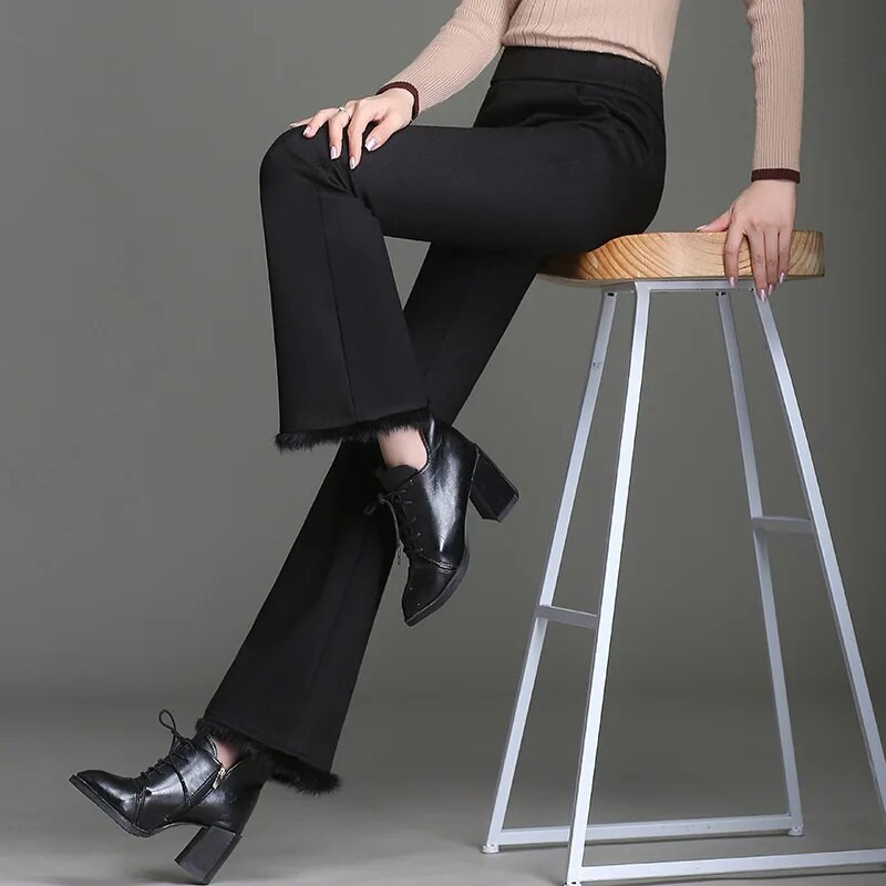 MRMT 2023 Zīmols Rudens Ziemas Jaunas Sieviešu bikses Ikdienas bikses Vilnas Bikses ar augstu vidukli Bikses Sieviešu Section Micro Bikses