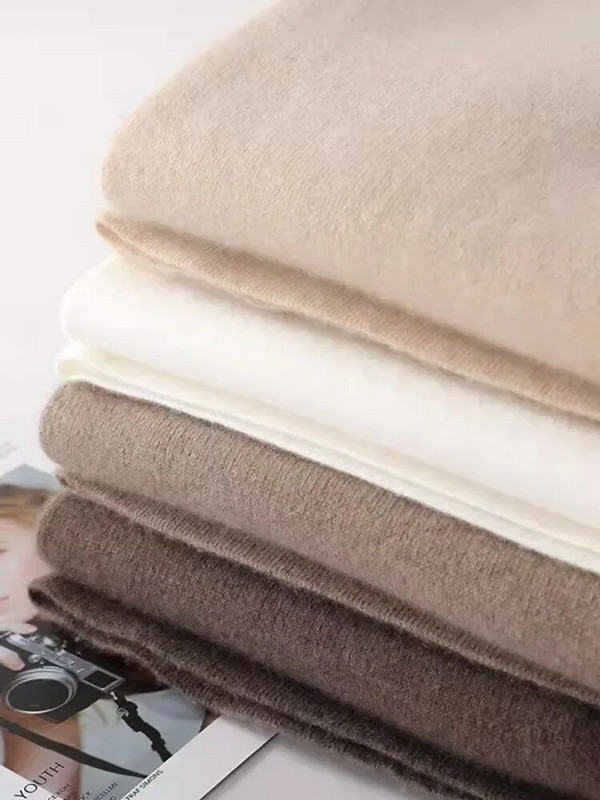 2023. gada rudens ziema — jaunas kašmira sporta bikses sievietēm, brīvas, melnas, ar augstu vidukli