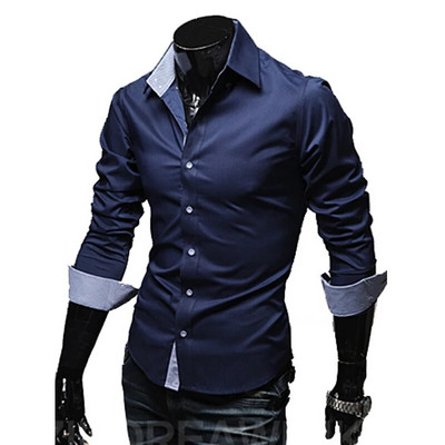 Vīriešu ikdienas krekli 2022. gada vienrindas vīriešu šaura kleita ar garām piedurknēm krekli Soild vīriešu sabiedriskie krekli Designer Chemise Homme