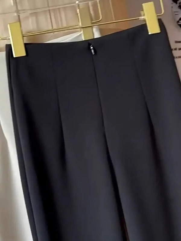 Sieviešu 2024. gada pavasaris, rudens, jaunas bikses ar augstu vidukli, sieviešu vienkrāsainas, uzvalks bikses, sieviešu modes bikses ar rāvējslēdzēju, brīvā laika pavadīšanas bikses Y631