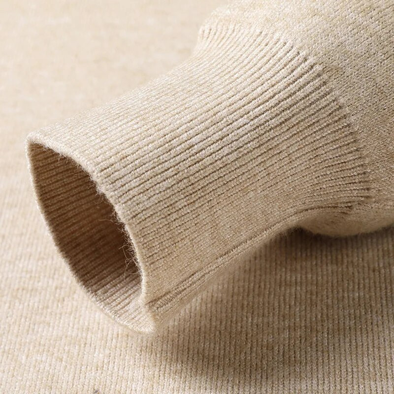 Vīriešu vienkrāsains trikotāžas džemperis, modes ikdienas, ērti topi, klasiski vīriešu džemperi ar pusapkakli