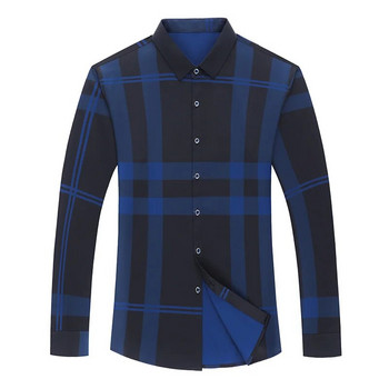 Нови висококачествени мъжки ризи, тесни копринени ризи, пролетни ежедневни карирани ризи с дълъг ръкав Camisa Masculina C728