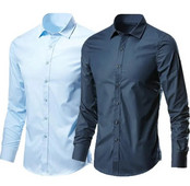 Profesionāli darba topi Vīriešu uzvalku krekli Svinīgie kleitu krekli Bez gludināšanas