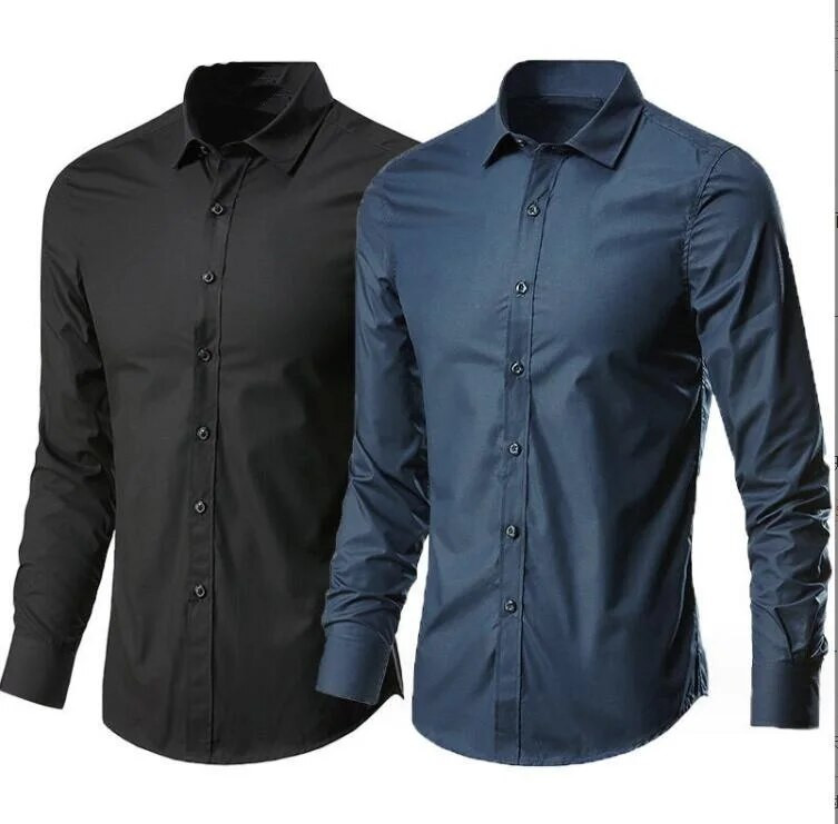 Profesionāli darba topi Vīriešu uzvalku krekli Svinīgie kleitu krekli Bez gludināšanas