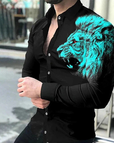 Divatos férfi hosszú ujjú ing trend design Starry Sky Luxus ingek Férfi társasági utcai alkalmi ing 2023 Lapel hosszú ujjú