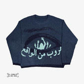 Harajuku Anime Goth Eyes Graphic Pulóver Férfi Hip Hop Streetwear 2023 Őszi Oversize Pullover Férfi Divatos Pulóverek