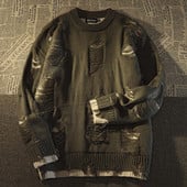 Ameerika uus Retro Hole Fake Two kampsunid meestele ja naistele Y2k tänavarõivad High Street Fashion punk stiilis vaba vabaaja kampsun