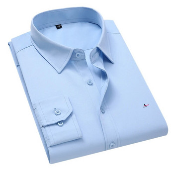 2022 New Revased Plus 5xl -8xl camisa cmmen\'s slim едноцветна риза с дълги ръкави бизнес ежедневна бяла риза мъжка марка класика