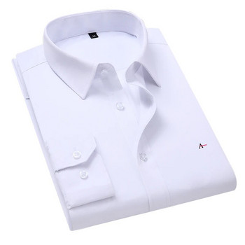 2022 New Revased Plus 5xl -8xl camisa cmmen\'s slim едноцветна риза с дълги ръкави бизнес ежедневна бяла риза мъжка марка класика