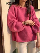 Pokiha moe naiste uus elegantne vabaaja massiivne lahtine kootud kampsun vintage O-kaelusega pikkade varrukatega naiste pulloverid šikk džemper