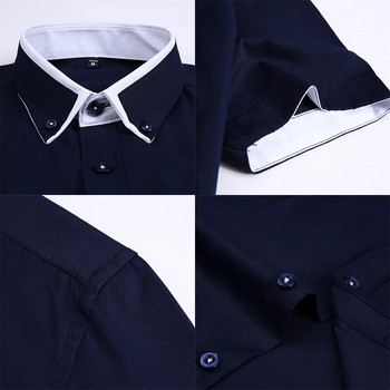 TFETTER Лятна бизнес риза, мъжка риза с къси ръкави, риза с копчета, ежедневни ризи, мъжко облекло, голям размер 5XL