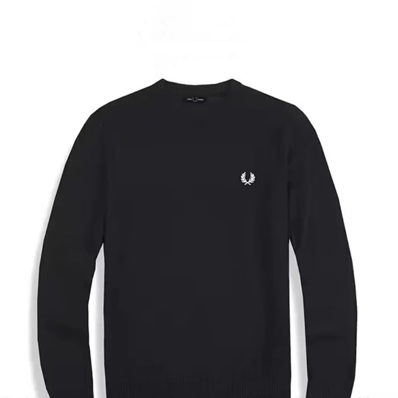 Őszi és téli férfi kötöttáru divat hímzés meleg alkalmi pulóver utcai Harajuku retro környakú pulóver