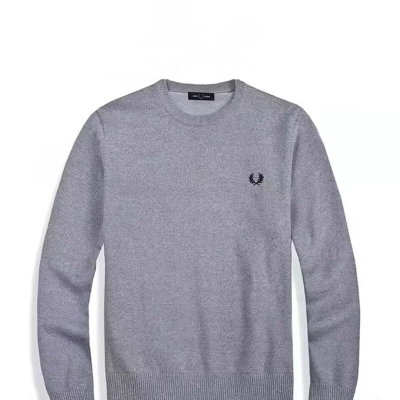 Őszi és téli férfi kötöttáru divat hímzés meleg alkalmi pulóver utcai Harajuku retro környakú pulóver