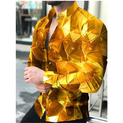 Χαβάης πουκάμισα Ψηφιακά τρισδιάστατα τυπωμένα πουκάμισα Ανδρικά πουκάμισα μόδας Casual μπλούζα παραλίας Κούβα μπλούζα πέτο Ανδρικά ρούχα Vocation