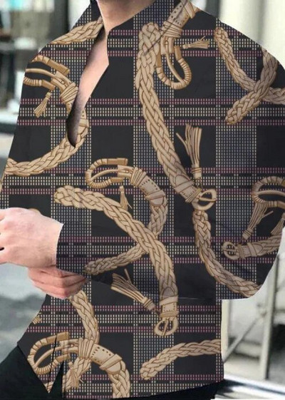 Χαβάης πουκάμισα Ψηφιακά τρισδιάστατα τυπωμένα πουκάμισα Ανδρικά πουκάμισα μόδας Casual μπλούζα παραλίας Κούβα μπλούζα πέτο Ανδρικά ρούχα Vocation