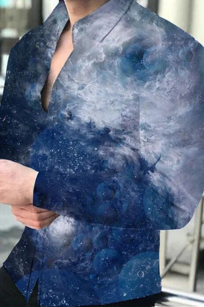 Χαβάης πουκάμισα Ψηφιακά τρισδιάστατα τυπωμένα πουκάμισα Ανδρικά πουκάμισα μόδας Casual μπλούζα παραλίας Κούβα μπλούζα πέτο Ανδρικά ρούχα Vocation