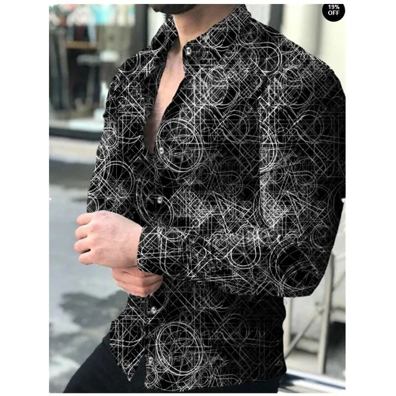 Χαβάης πουκάμισα Ψηφιακά τρισδιάστατα τυπωμένα πουκάμισα Ανδρικά πουκάμισα μόδας Casual μπλούζα παραλίας Κούβα μπλούζα πέτο Ανδρικά ρούχα Vocation