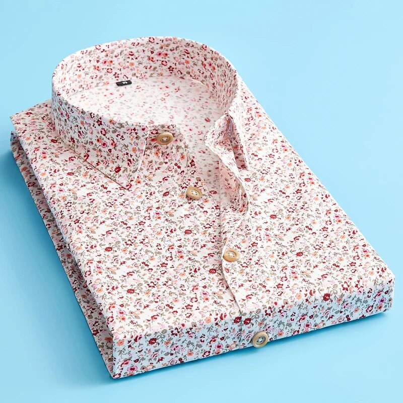 Nagy méretű 5XL 2023 új nyári férfi rövid ujjú hawaii ingek pamut alkalmi virágos ingek hullámos normál férfi ruházat divat