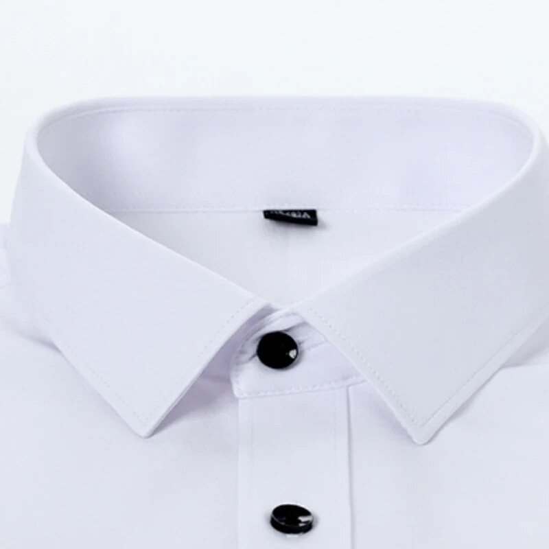 6XL Pavasara un rudens sociālā biznesa brīvā laika pavadīšanas plāns, tīri balts, liels piedurkņu vīriešu krekls, moderns un viegli valkājams