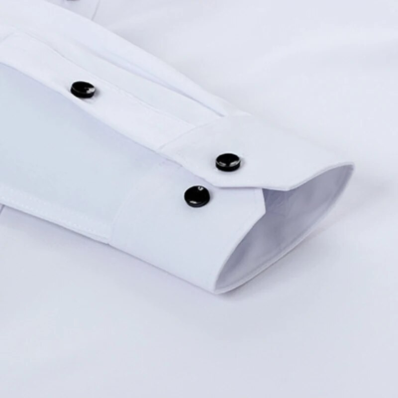 6XL Pavasara un rudens sociālā biznesa brīvā laika pavadīšanas plāns, tīri balts, liels piedurkņu vīriešu krekls, moderns un viegli valkājams