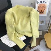 Elegants sieviešu džemperis ar O veida kakla izgriezumu, 2023. gada rudens ziemas ziemas biezums, mīksts dibens, trikotāžas džemperis, modes brīvs, garām piedurknēm