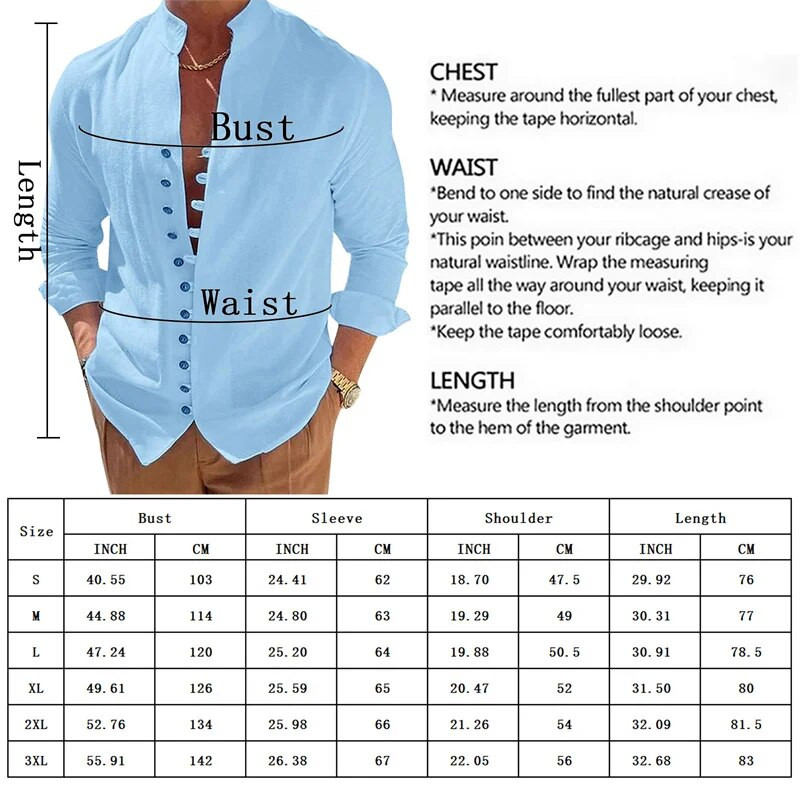 2023. gada ziemas rudens vīriešu vienkrāsaini brīvi kokvilnas lina krekls, brīvs krekls, ikdienas tops, silti vīriešu krekli ar garām piedurknēm