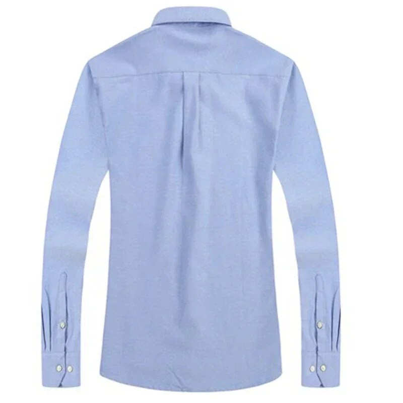 Vīriešu ar garām piedurknēm Oksfordas rūtains svītrains ikdienas krekls Vīriešu dizaineru apģērbi ar pogu uz leju apkakles biezi darba krekli un blūzes