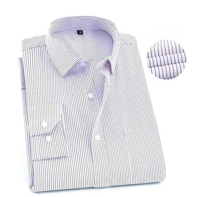 Liela izmēra 9XL 8XL 7XL Vīriešu biznesa ikdienas krekls ar garām piedurknēm Klasisks svītrains vīriešu sociālās kleitas ballītes smokings krekli balti zili