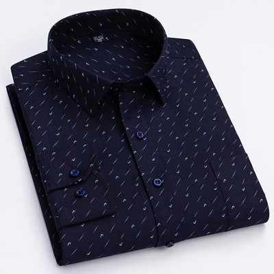 2023 Mans Iron Free Easy Care Coffee Homme ar garām piedurknēm Vīriešu apģērbs Balts Darba biroja krekli