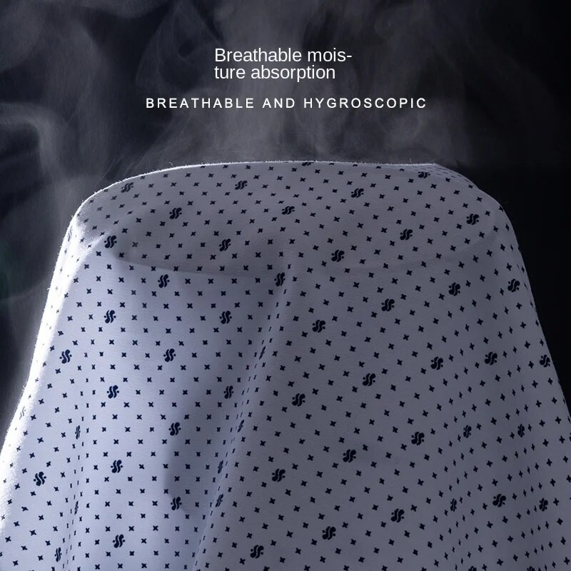 2023 Mans Iron Free Easy Care Coffee Homme ar garām piedurknēm Vīriešu apģērbs Balts Darba biroja krekli