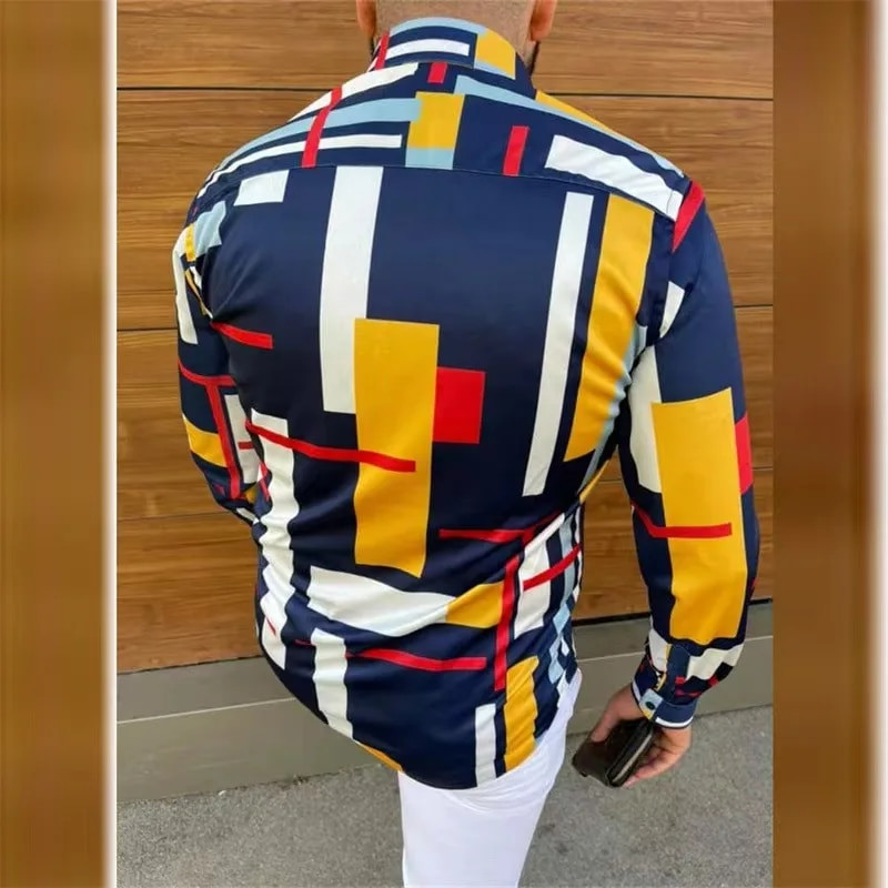 Nove muške majice s printom dugih rukava za 2022. za muškarce Društvena luksuzna muška dizajnerska odjeća Havajska moderna elegantna klasična moda