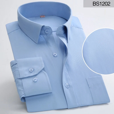 Fashion Hot Sale Férfi hosszú ujjú ingek Fiatal Férfi Ruházat Üzleti ingek Alkalmi kockás csíkos galléros ingek 1202