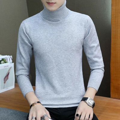 Rudens un ziemas jauns vīriešu džemperis ar apkakli Slim vīriešu ikdienas džemperis džemperis vīriešu apģērbs
