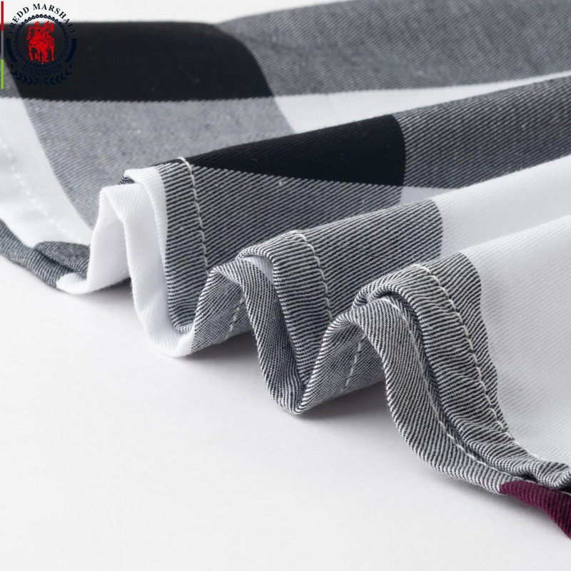 Fredd Marshall 2023 Summer New Fashion Random καρό πουκάμισο μακρυμάνικο ανδρικό πουκάμισο με κουμπιά κοινωνικό φόρεμα Ανδρικά ρούχα