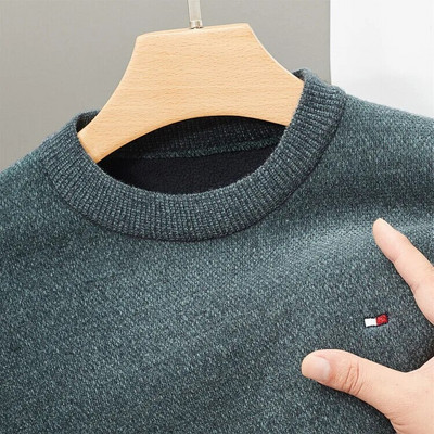 Meeste talvine kampsun Ümar kaelus Lahtine noorte mood Urban Lihtne Korea moodne soe pehme paks kampsun Meeste riided