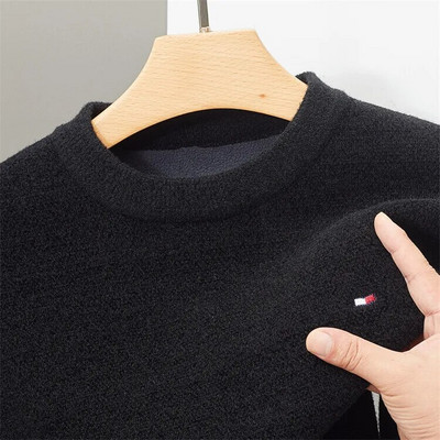 Meeste talvine kampsun Ümar kaelus Lahtine noorte mood Urban Lihtne Korea moodne soe pehme paks kampsun Meeste riided