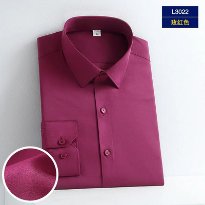 5XL Svinīga kleita Augstas kvalitātes vīriešu krekls ar garām piedurknēm rudens un ziemas tīri balts zīds gluda modes biznesa ikdienas bez gludekļa